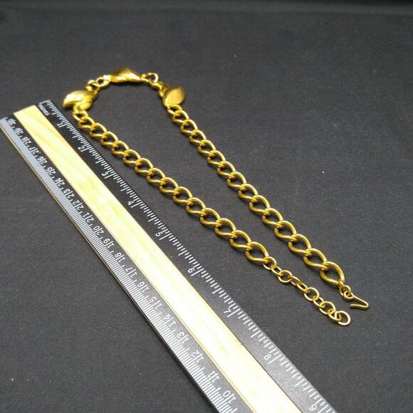 Vintage Monet Three Leaf Gold Plated Chain Necklace 1960s - Picture 6 of 9